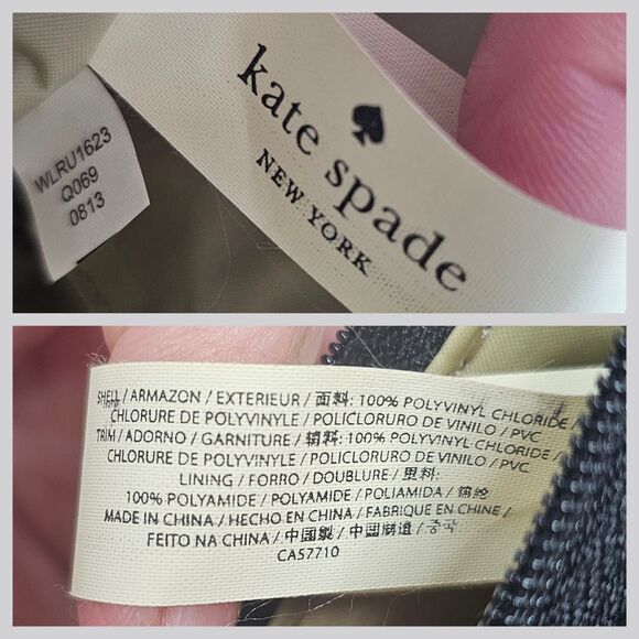 Kate Spade New York Amy Beale Street Black PVC Cosmetic Case 9"x4" - Picture 10 of 11